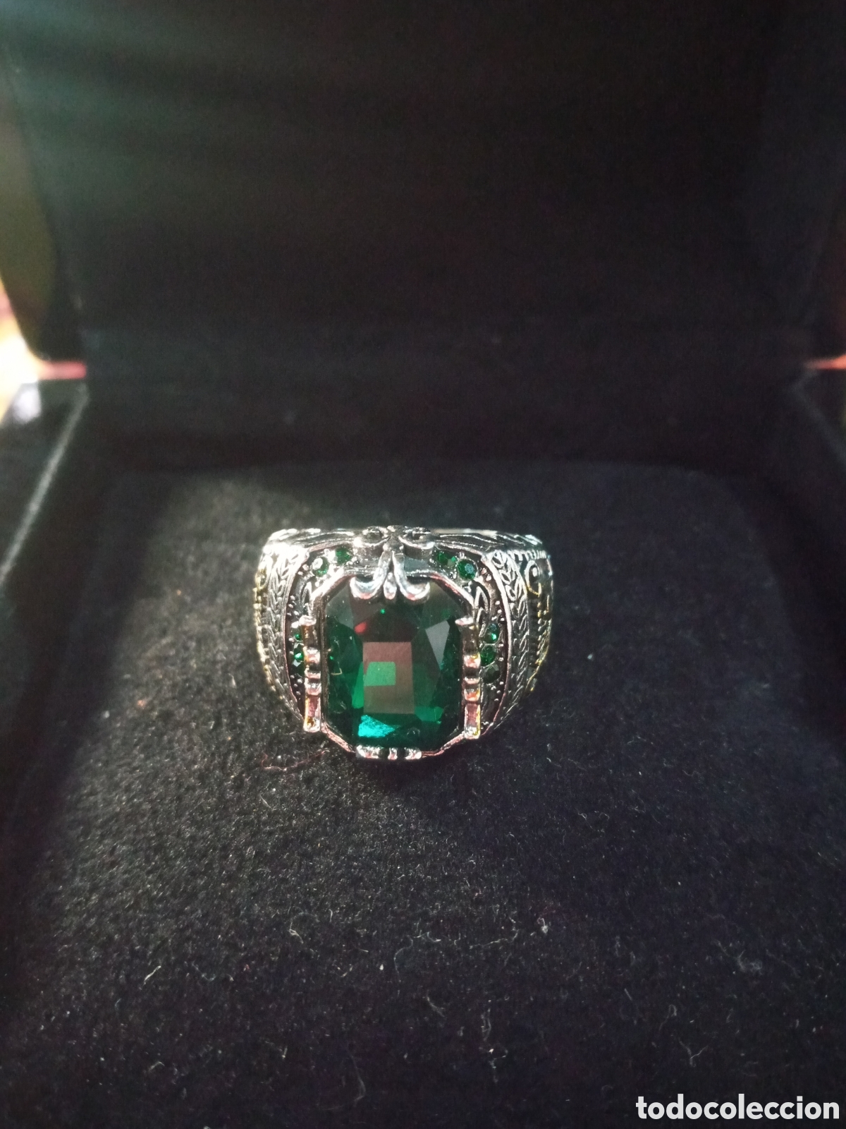 Joyeria: BONITO ANILLO CON SIMIL ESMERALDA - Foto 3