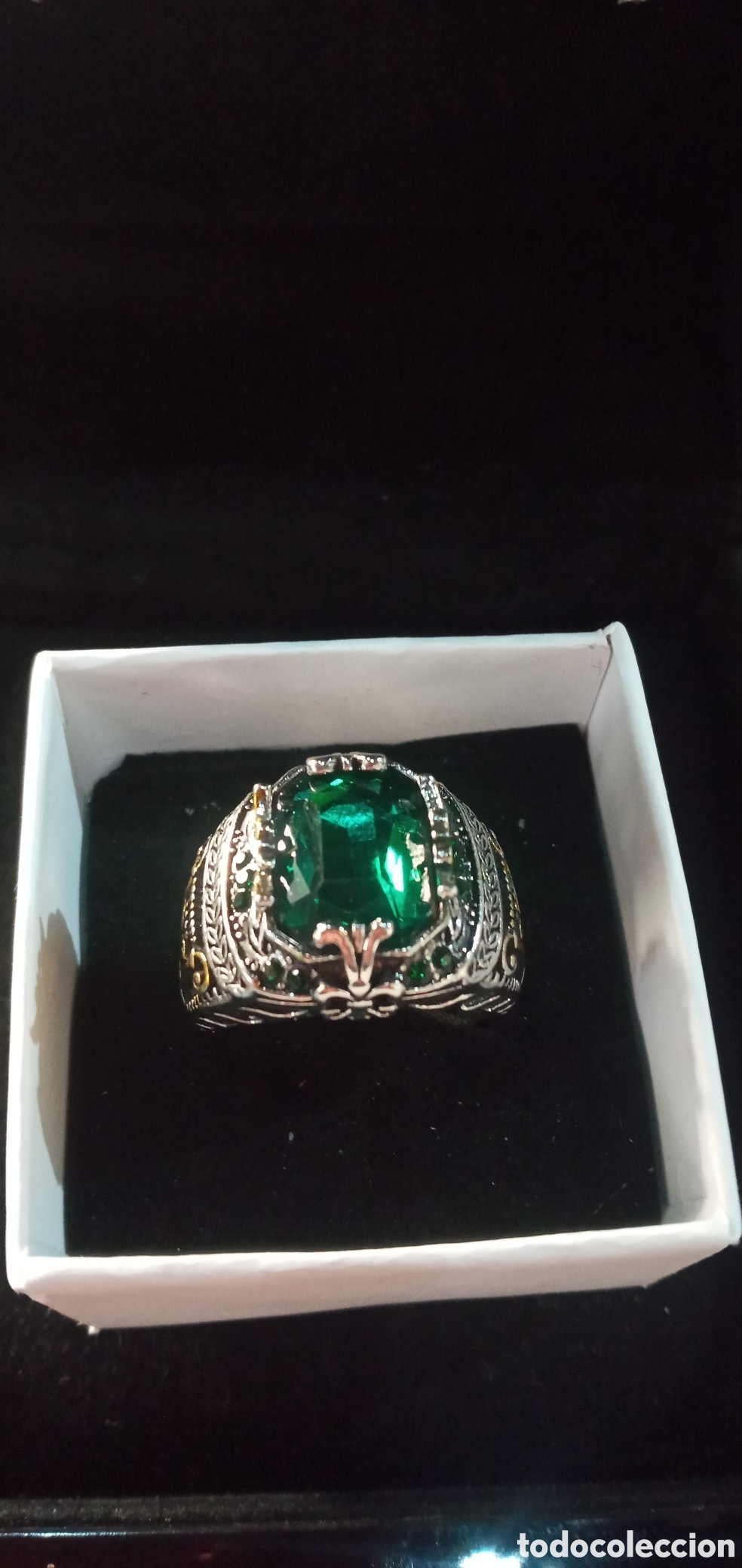 Joyeria: BONITO ANILLO CON SIMIL ESMERALDA - Foto 6