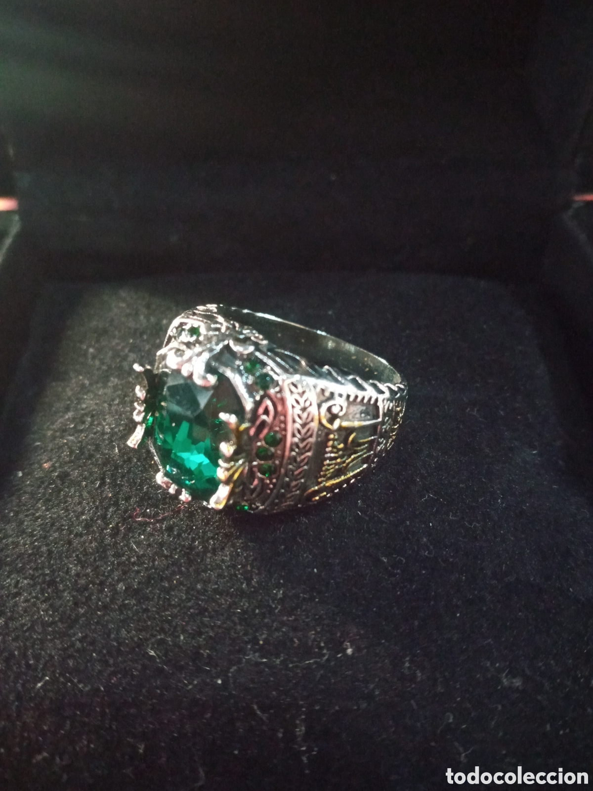 Joyeria: BONITO ANILLO CON SIMIL ESMERALDA - Foto 2
