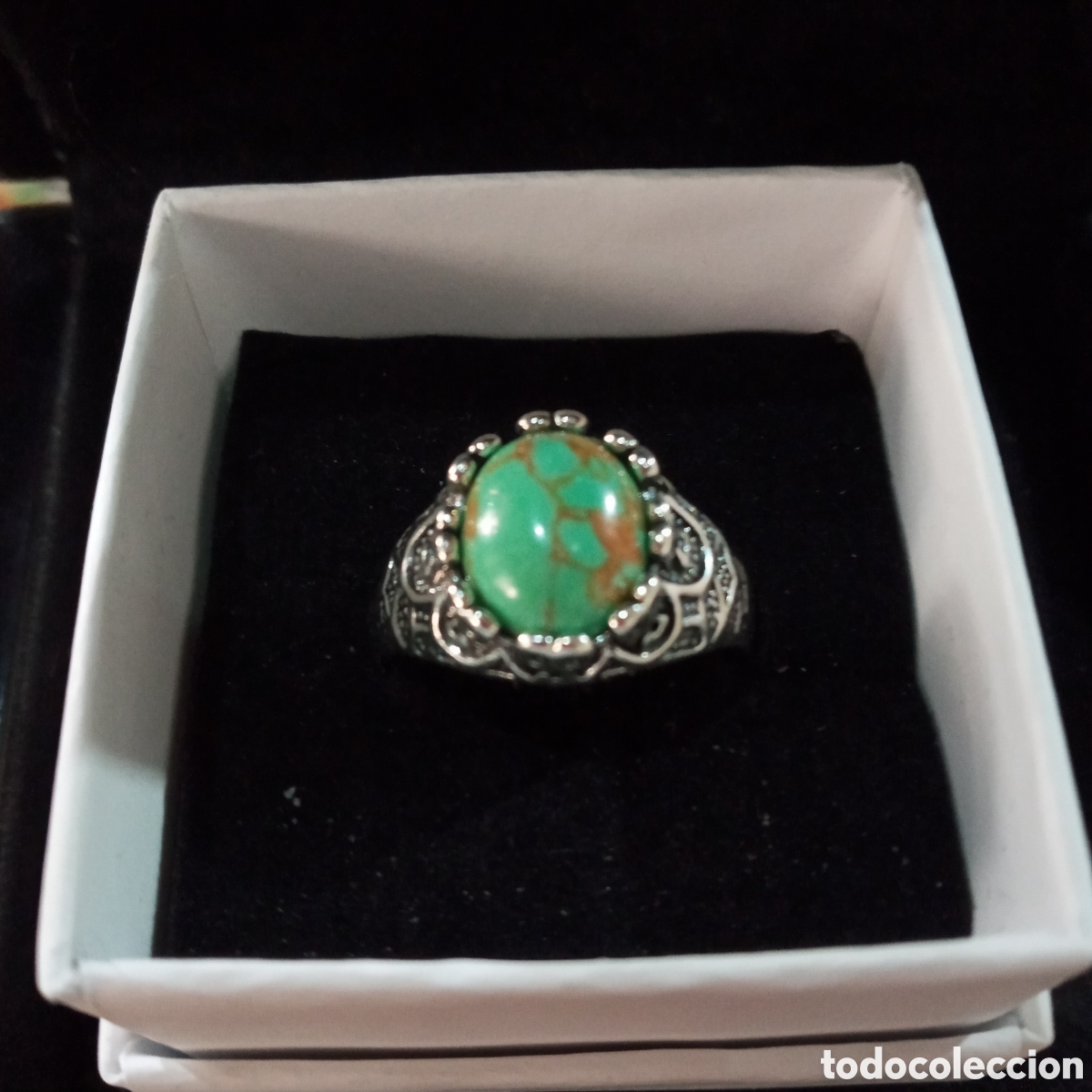 Joyeria: BONITO ANILLO CON PIEDRA TIPO TURQUESA - Foto 3