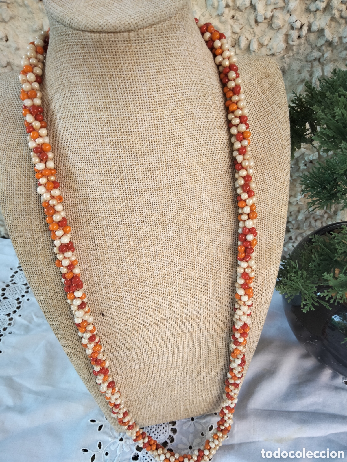 Joyeria: Collar vintage estilo boho cord&oacute;n de perlitas - Foto 1
