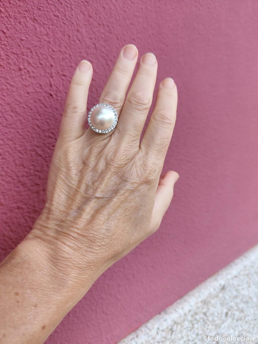 Joyeria: ANILLO ORO BLANCO PERLA JAPONESA Y CIRCONITAS - Foto 10