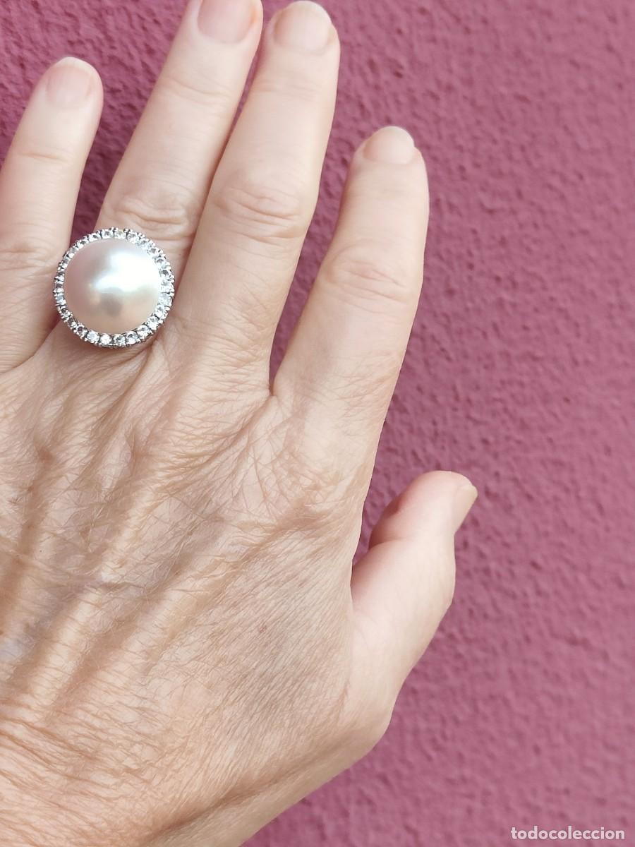Joyeria: ANILLO ORO BLANCO PERLA JAPONESA Y CIRCONITAS - Foto 12