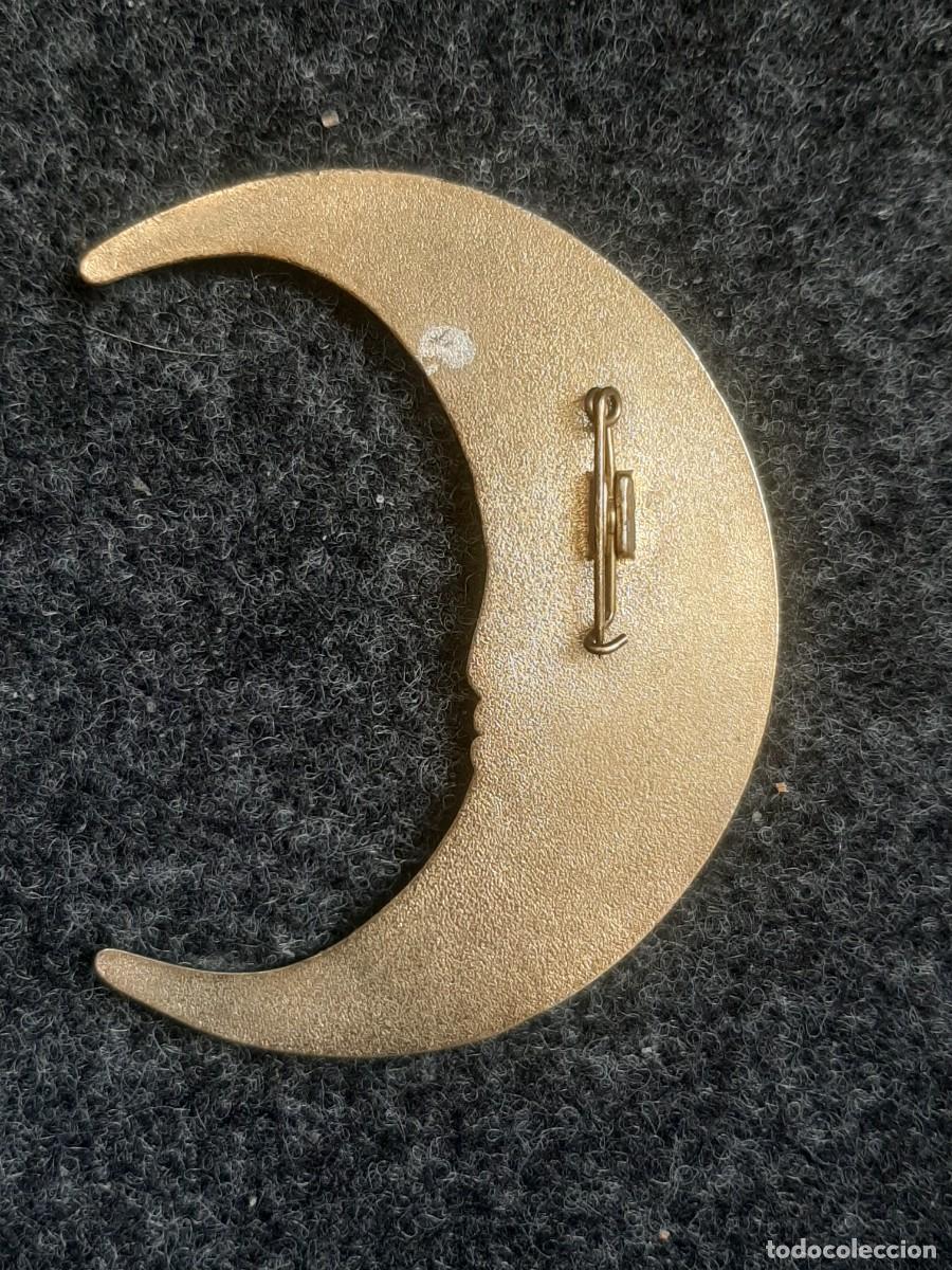 Joyeria: Antiguo broche laton luna - Foto 3