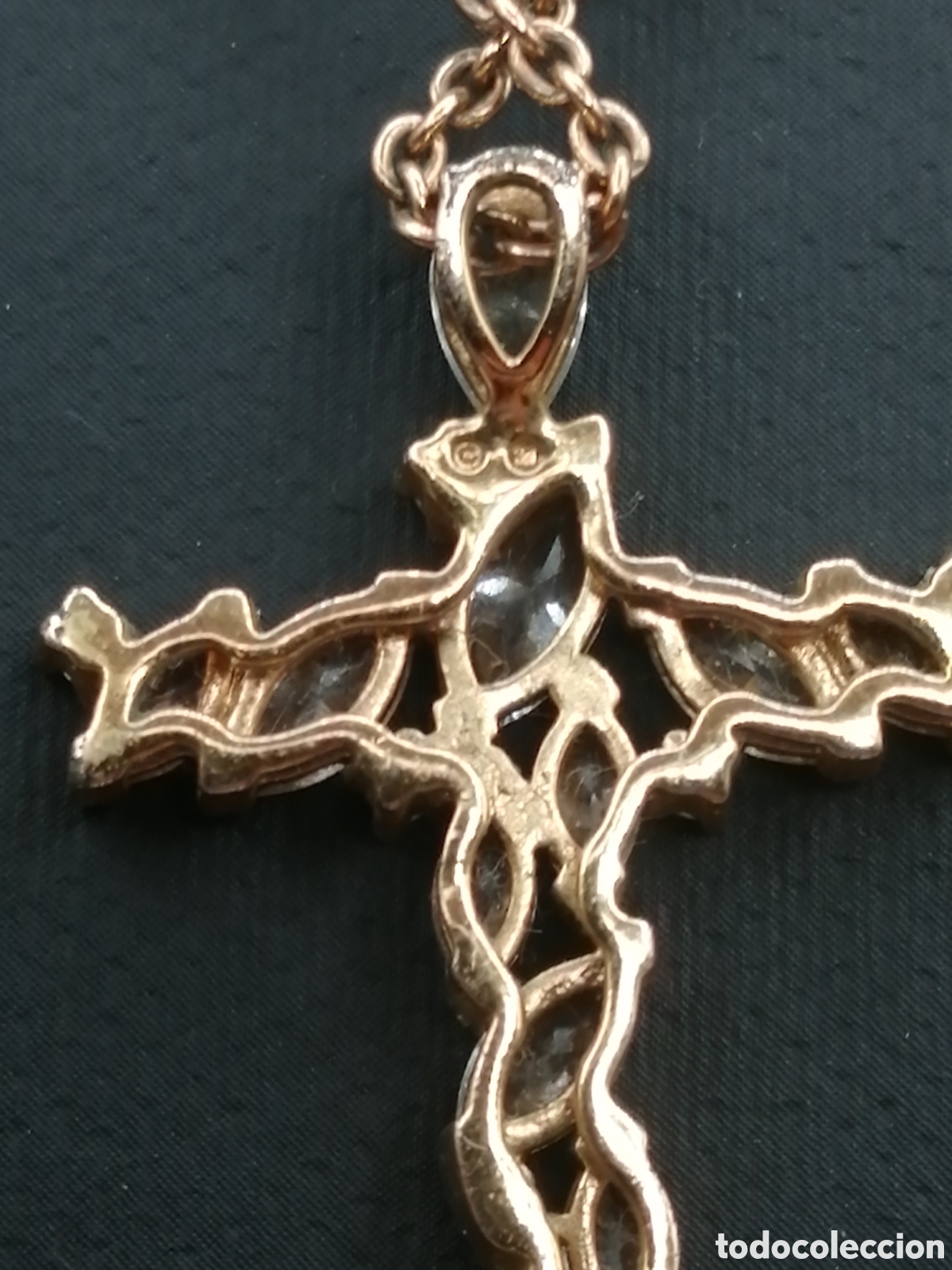 Joyeria: Swarovski. Cadena y colgante. Dorado - Foto 5