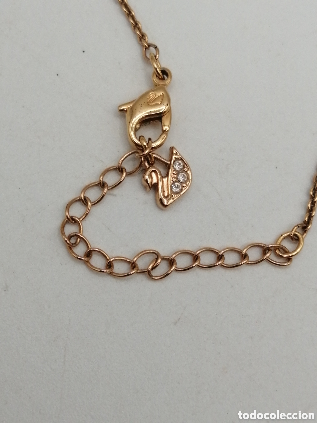 Joyeria: Swarovski. Cadena y colgante. Dorado - Foto 6