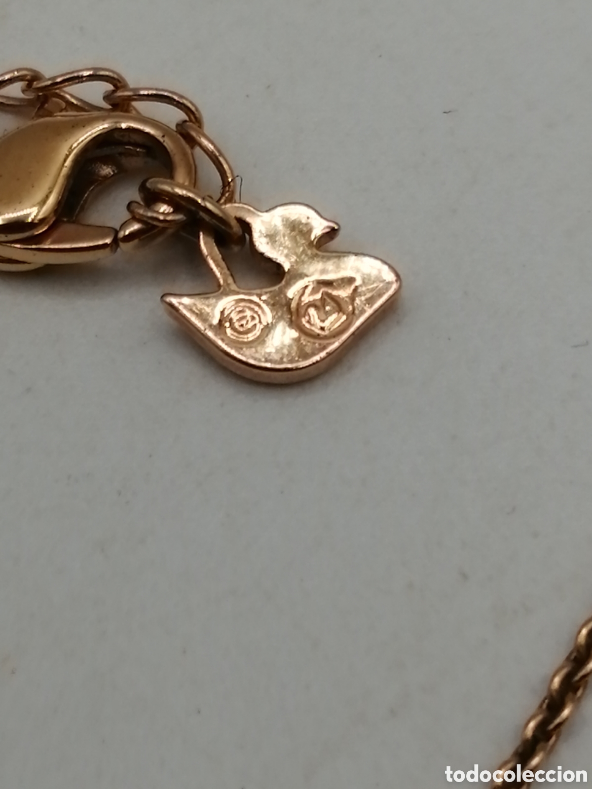 Joyeria: Swarovski. Cadena y colgante. Dorado - Foto 7