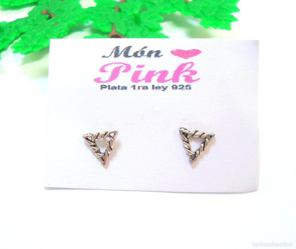 Joyeria: Pendientes de plata de 1&ordf; ley 925, A&ntilde;o 2000, Nuevos - Foto 1