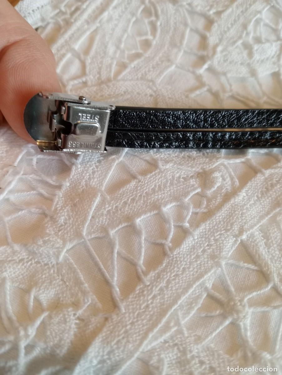 Joyeria: PULSERA DE CUERO NEGRO (SIN USAR) - Foto 3
