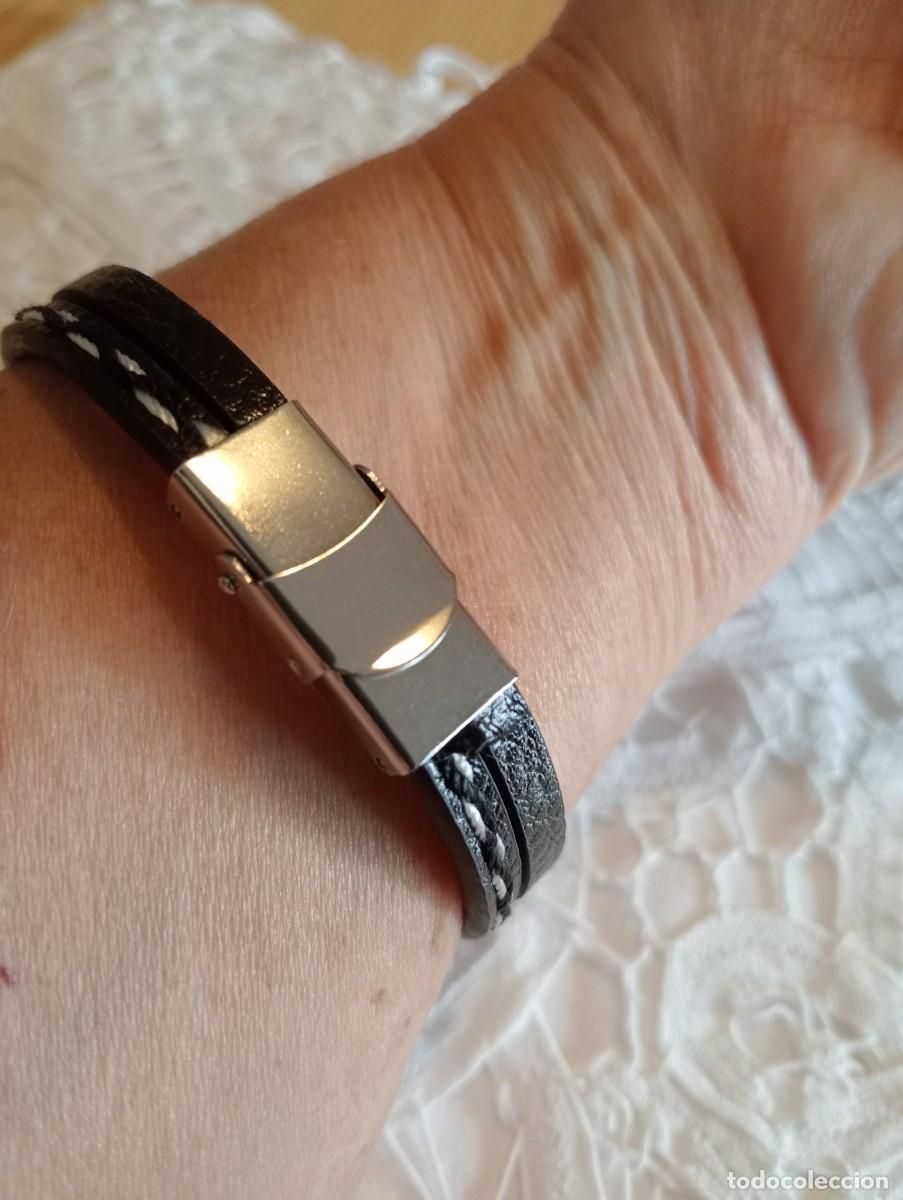 Joyeria: PULSERA DE CUERO NEGRO (SIN USAR) - Foto 6