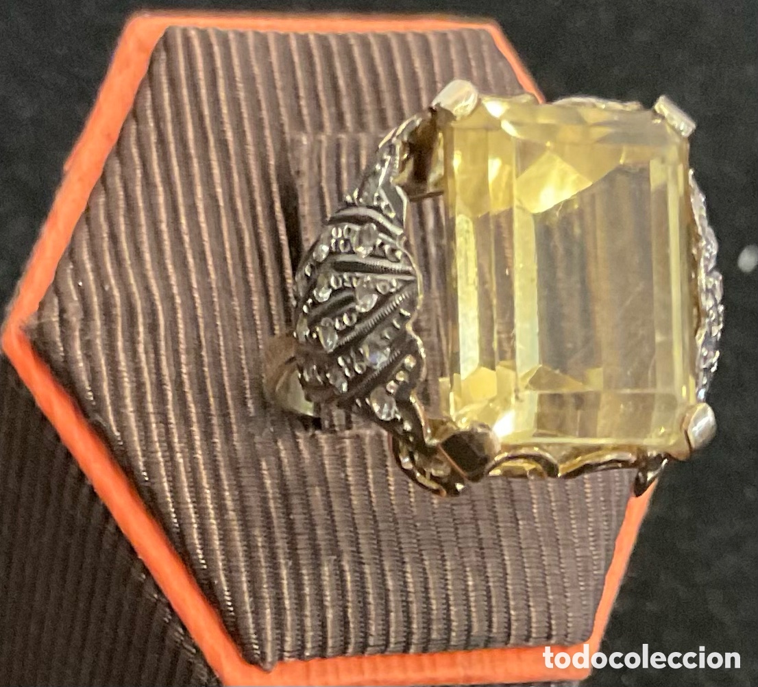 Joyeria: Anillo de oro y cuarzo citrino - Foto 1