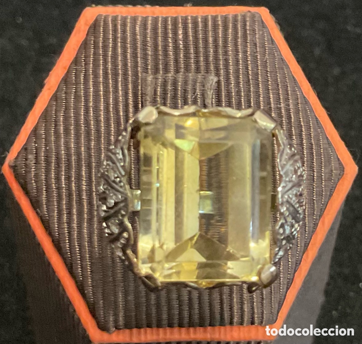 Joyeria: Anillo de oro y cuarzo citrino - Foto 2