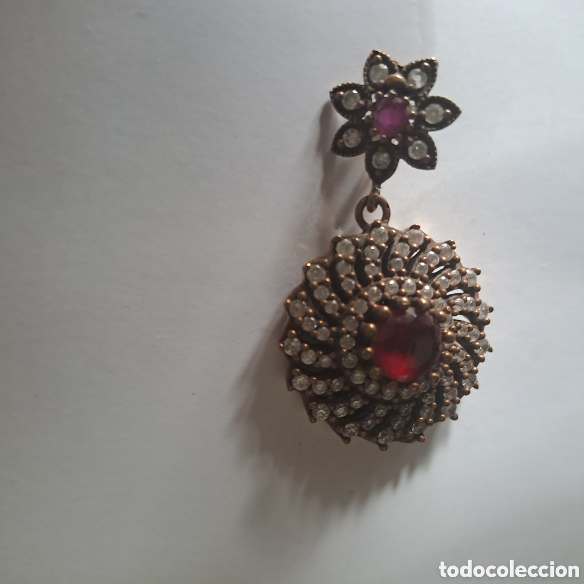 Joyeria: Colgante de plata 925 redondo y flor - Foto 1