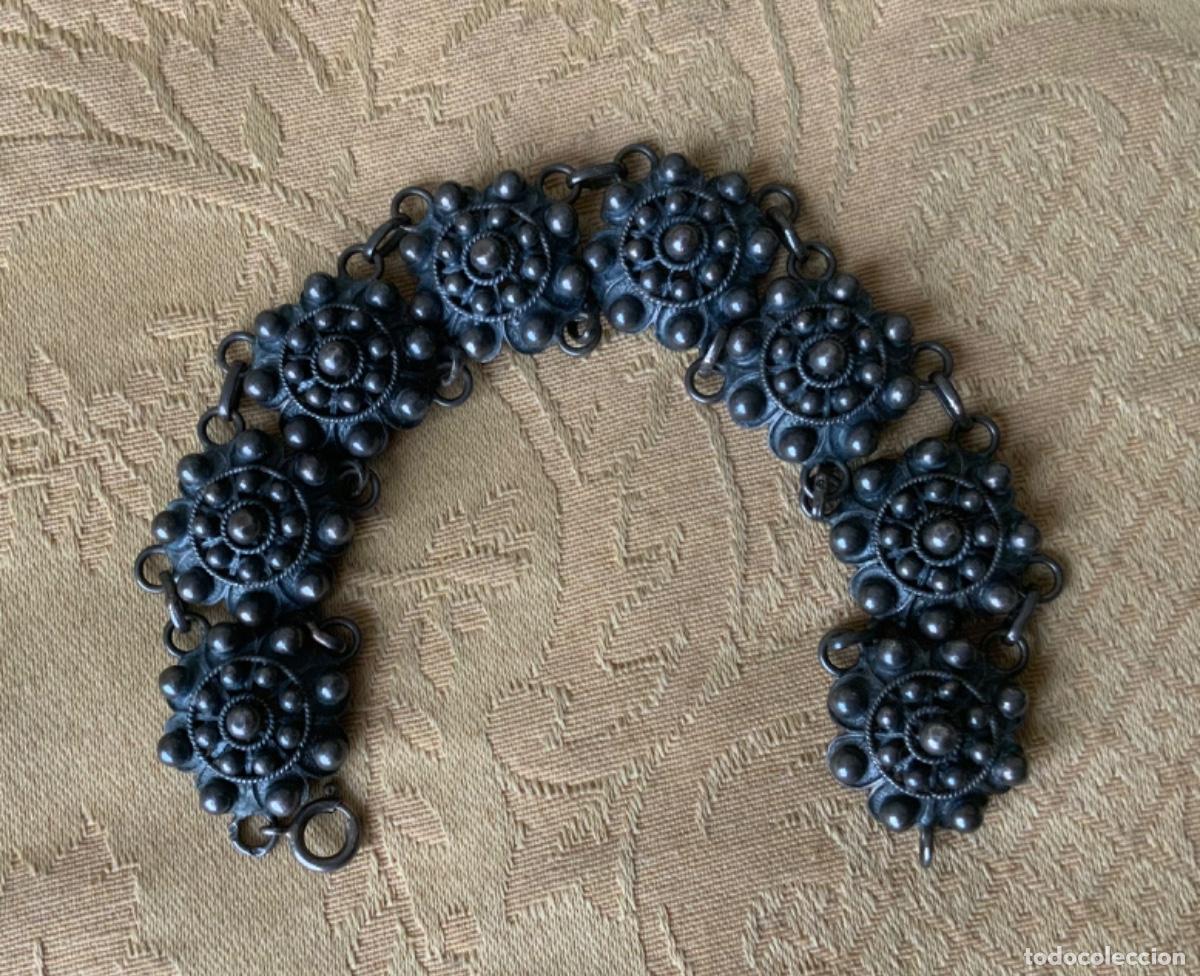 Joyeria: ANTIGUA PULSERA DE PLATA , BOT&Oacute;N CHARRO - Foto 1