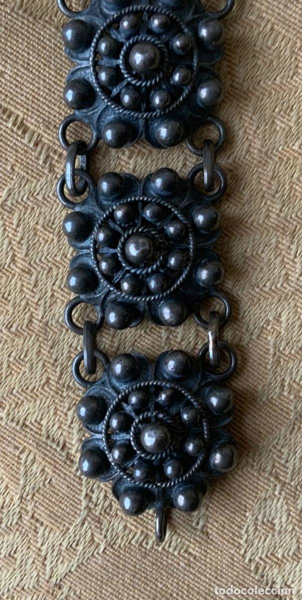 Joyeria: ANTIGUA PULSERA DE PLATA , BOT&Oacute;N CHARRO - Foto 2