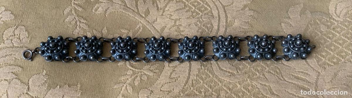 Joyeria: ANTIGUA PULSERA DE PLATA , BOT&Oacute;N CHARRO - Foto 3