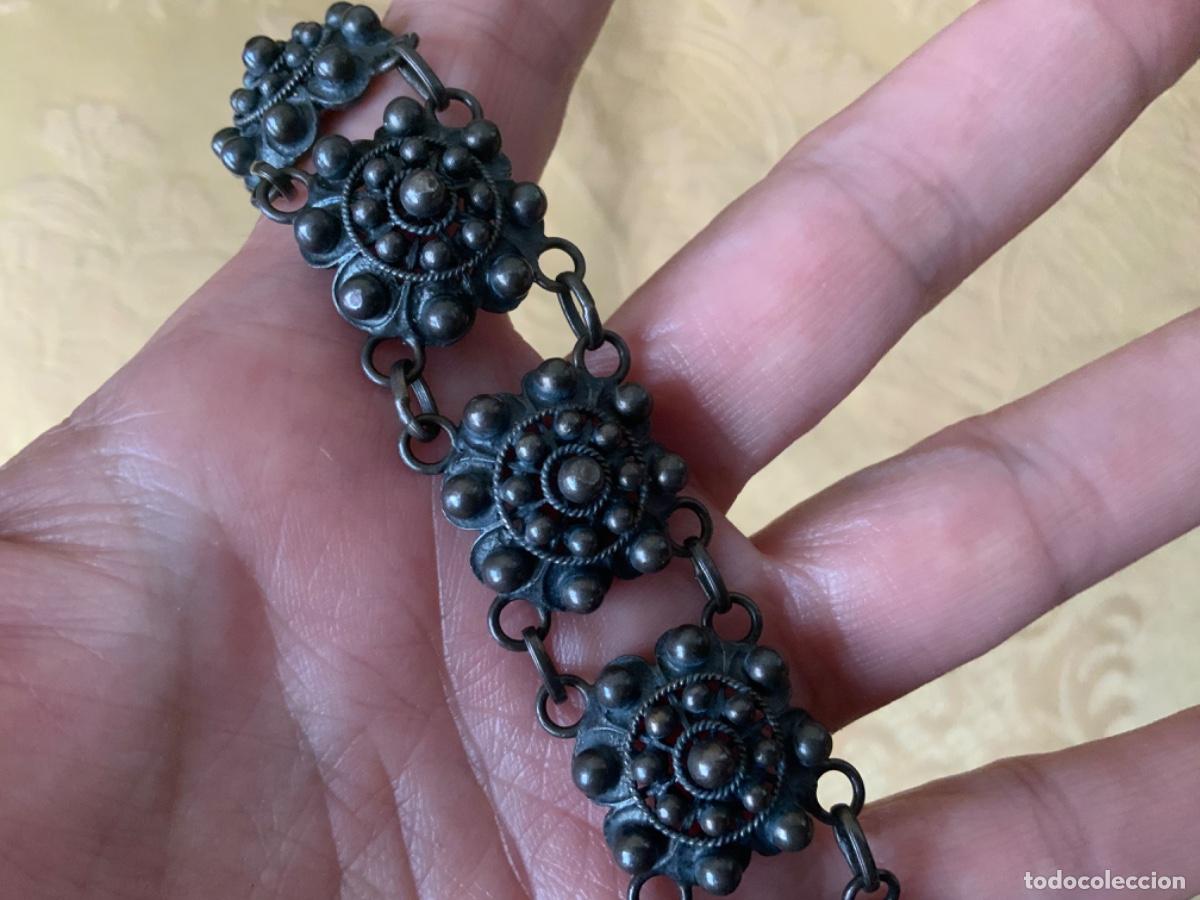 Joyeria: ANTIGUA PULSERA DE PLATA , BOT&Oacute;N CHARRO - Foto 4