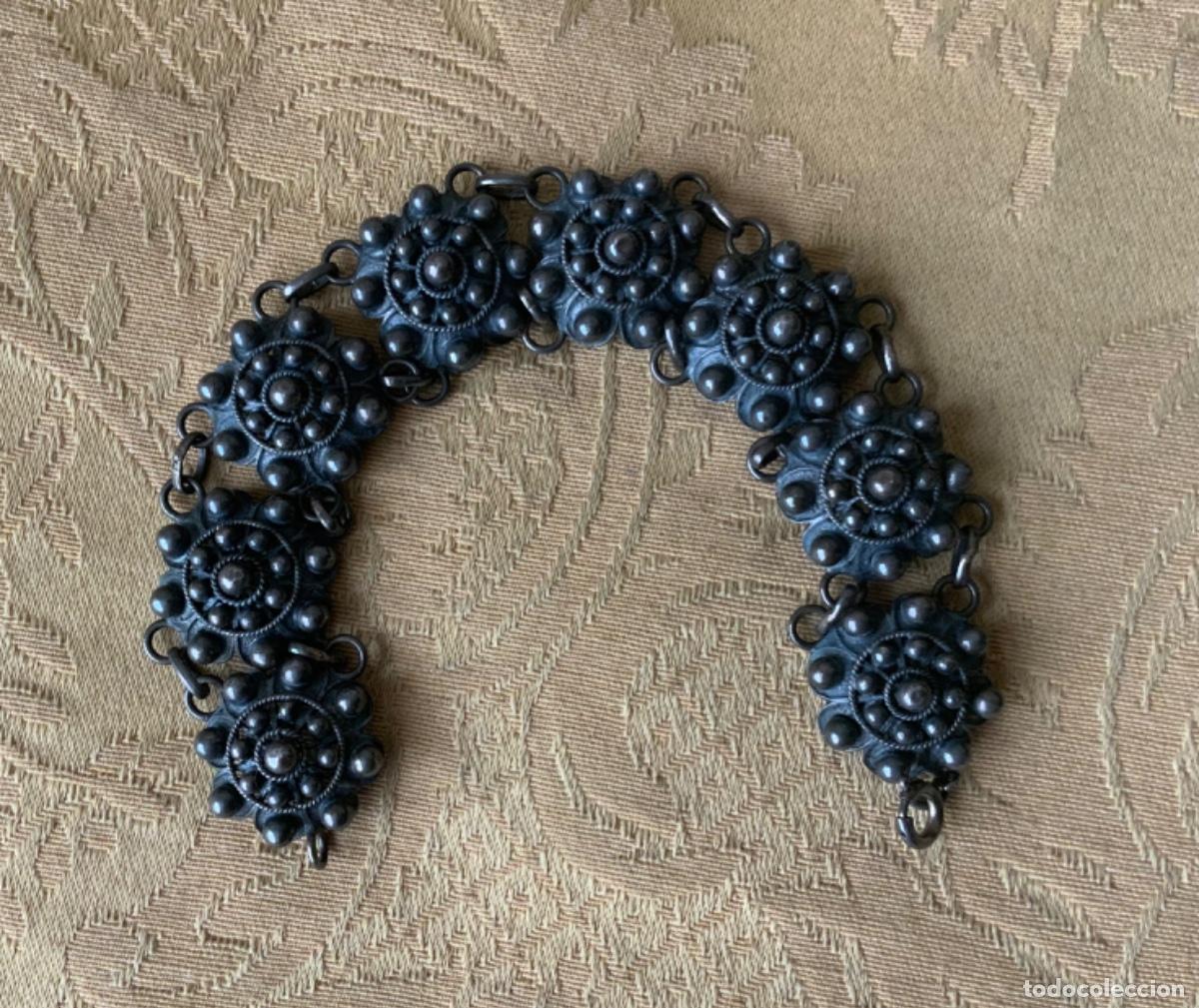 Joyeria: ANTIGUA PULSERA DE PLATA , BOT&Oacute;N CHARRO - Foto 6