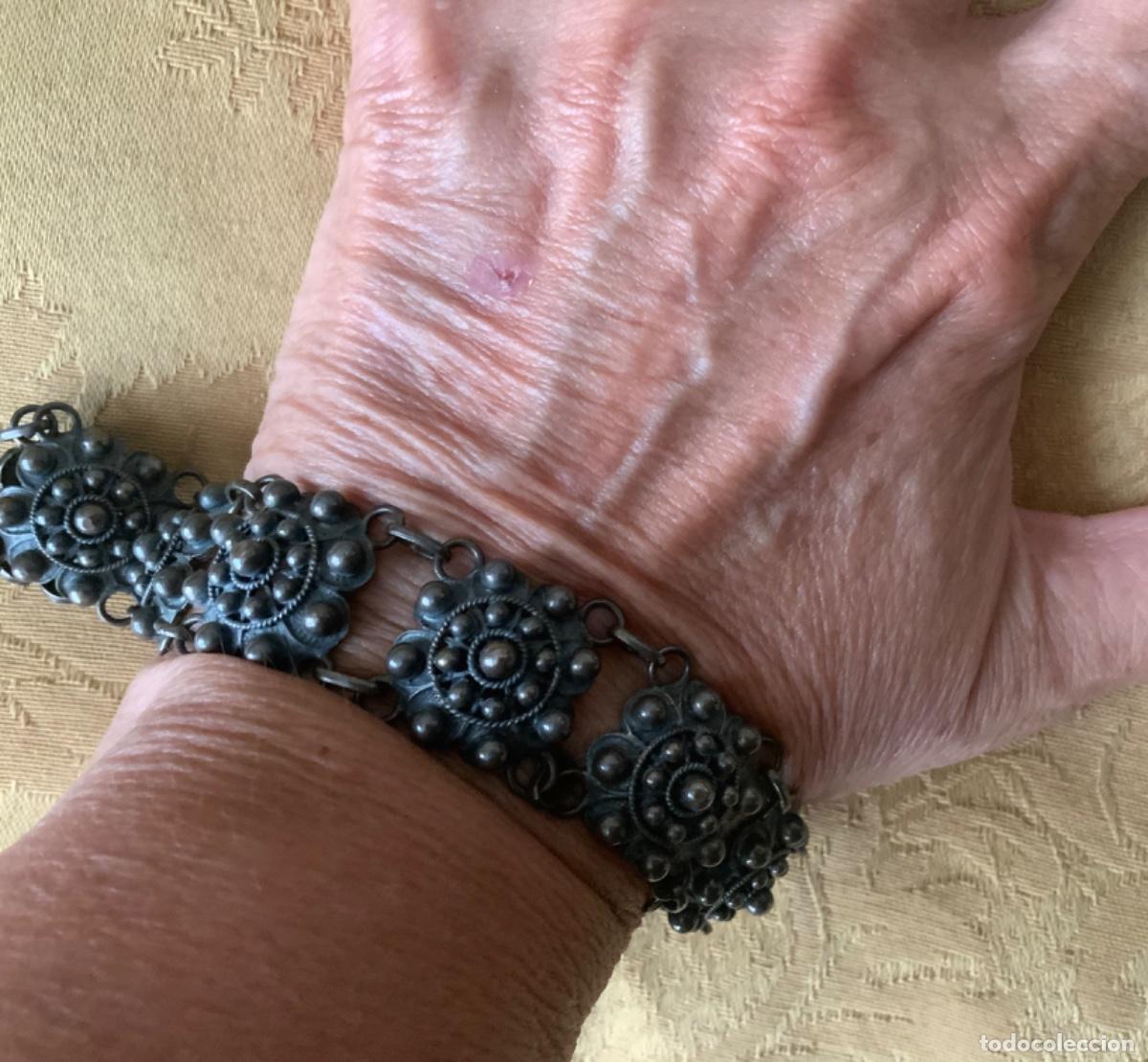 Joyeria: ANTIGUA PULSERA DE PLATA , BOT&Oacute;N CHARRO - Foto 7
