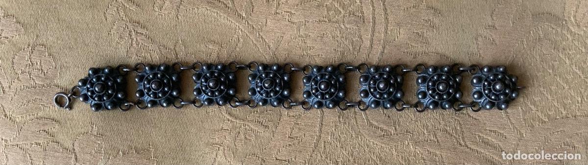 Joyeria: ANTIGUA PULSERA DE PLATA , BOT&Oacute;N CHARRO - Foto 9