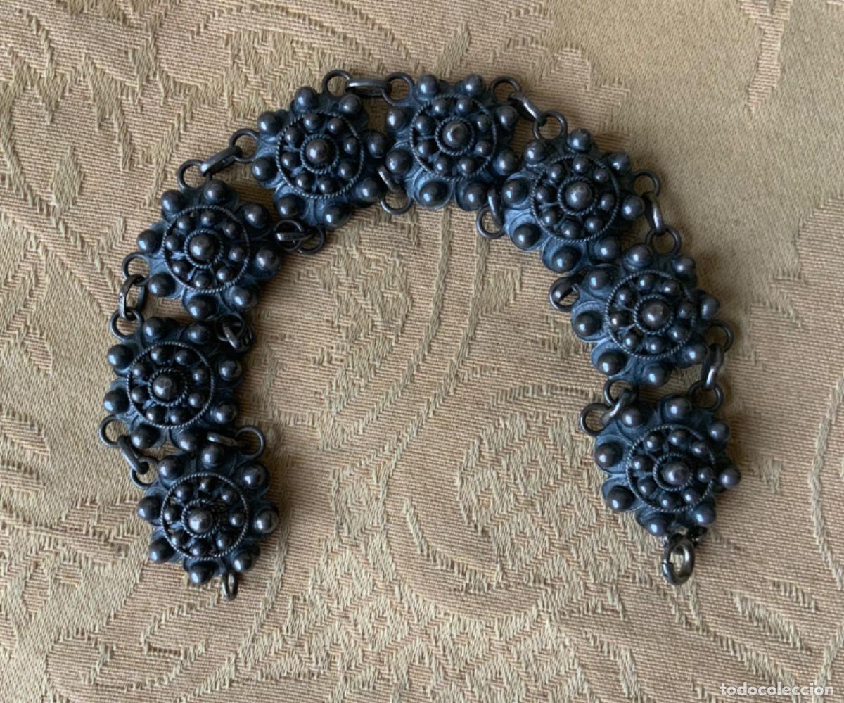 Joyeria: ANTIGUA PULSERA DE PLATA , BOT&Oacute;N CHARRO - Foto 12