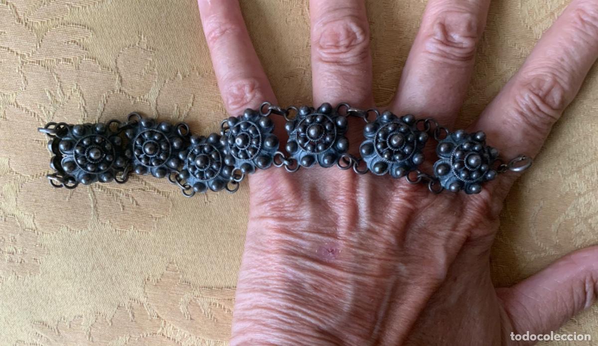 Joyeria: ANTIGUA PULSERA DE PLATA , BOT&Oacute;N CHARRO - Foto 14