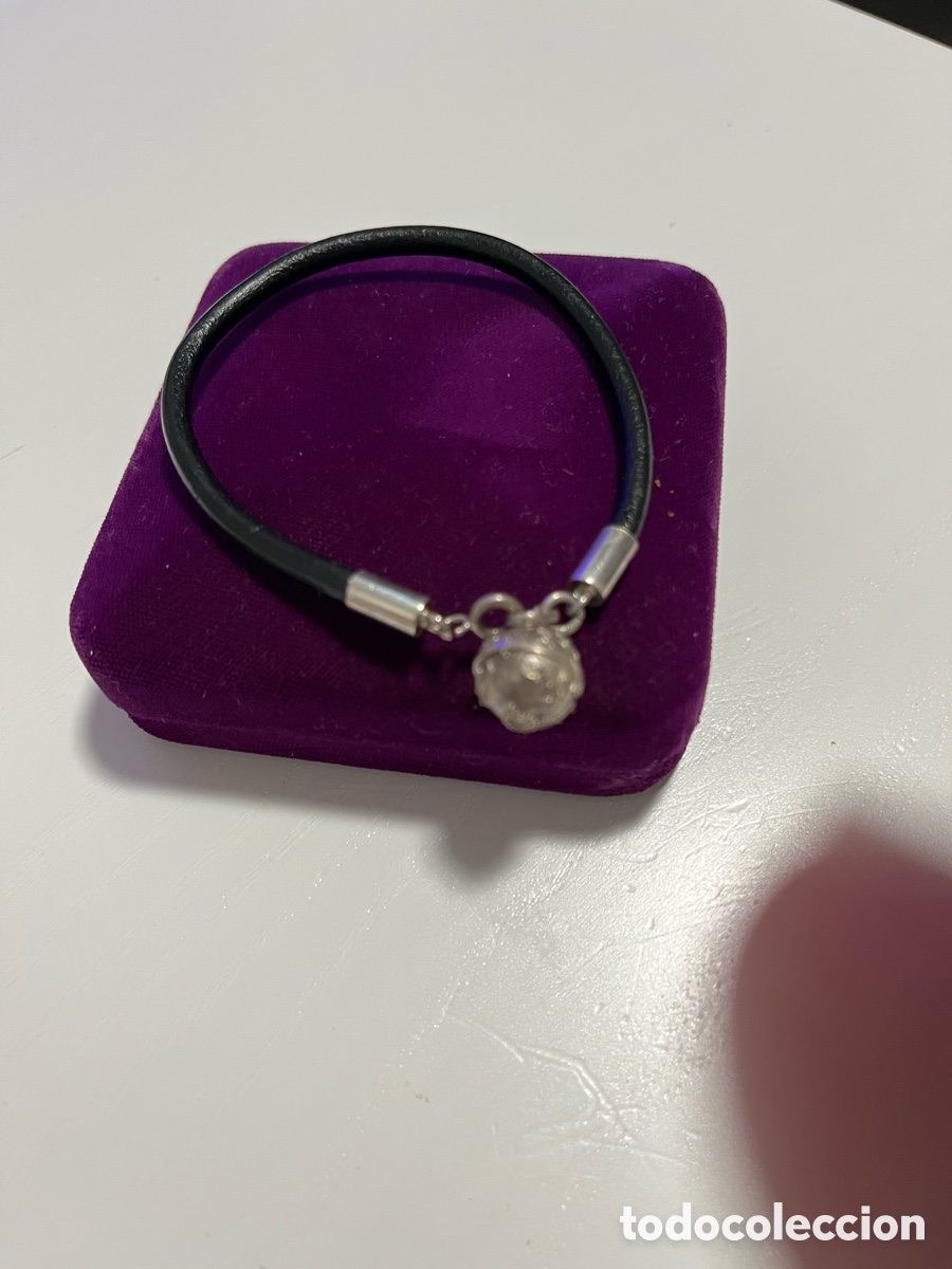 Joyeria: Pulsera plata 925 y cuero negro - Foto 4
