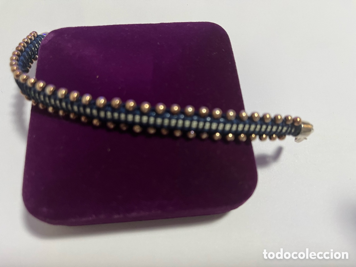 Joyeria: Pulsera plata 925 y cuero Azul - Foto 7