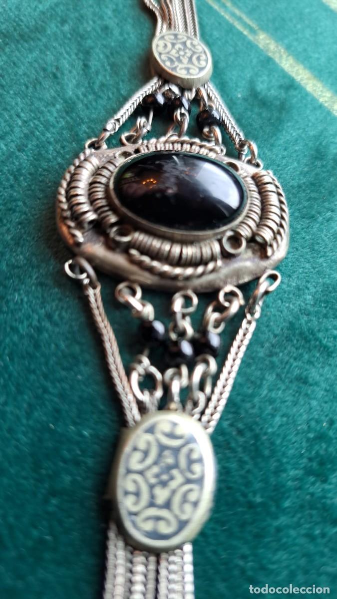 Joyeria: Antigua Pulsera Plata de Ley Contrastada y &Oacute;nix - Foto 3