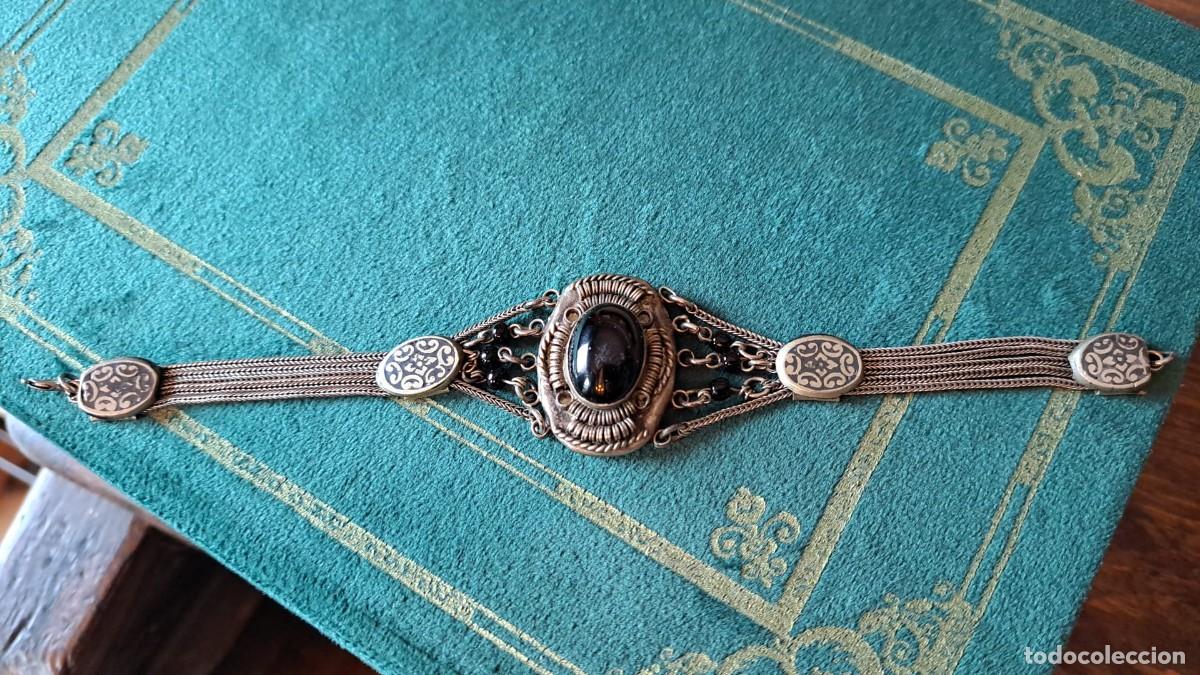 Joyeria: Antigua Pulsera Plata de Ley Contrastada y &Oacute;nix - Foto 5