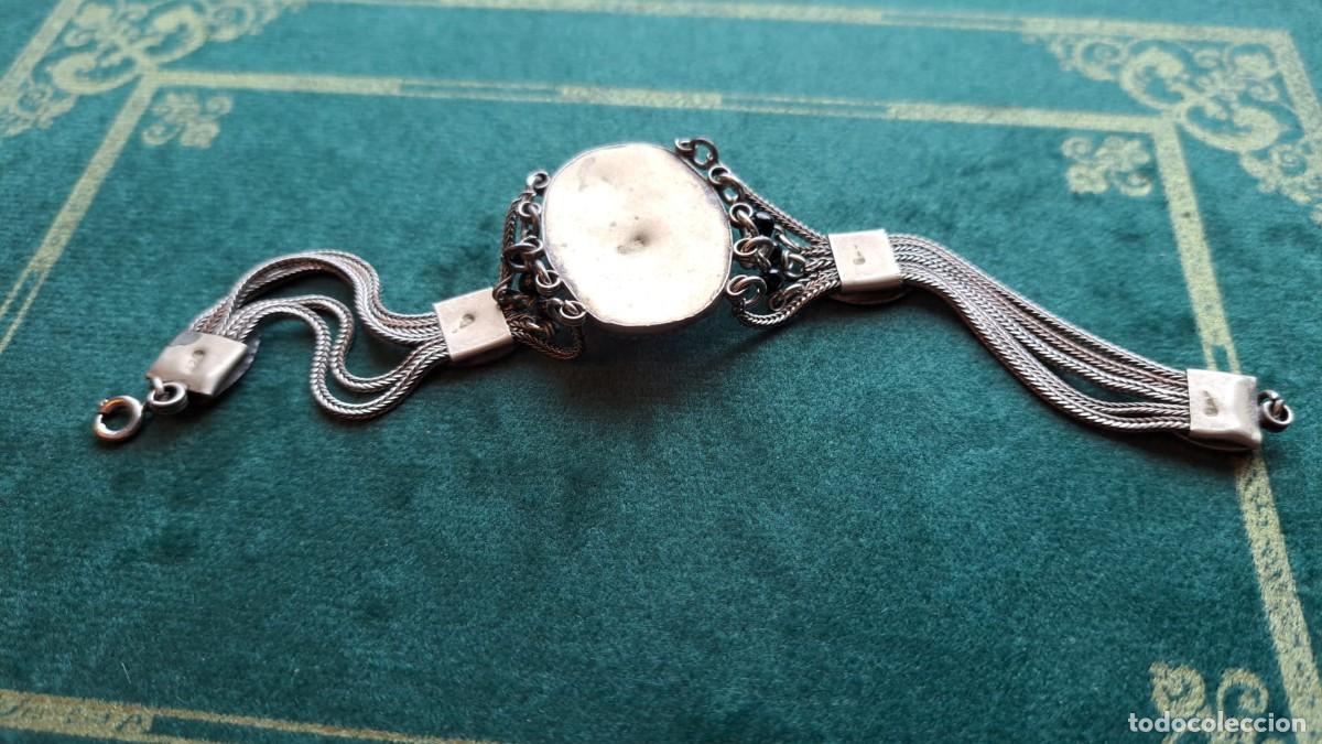 Joyeria: Antigua Pulsera Plata de Ley Contrastada y &Oacute;nix - Foto 6