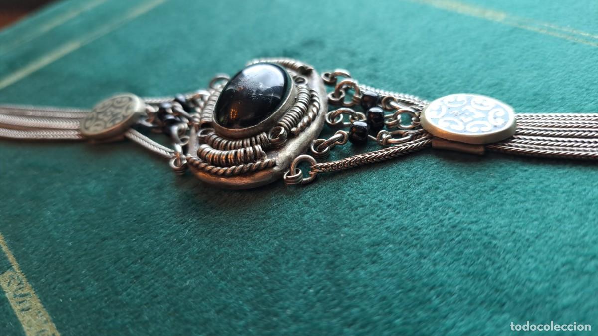 Joyeria: Antigua Pulsera Plata de Ley Contrastada y &Oacute;nix - Foto 7