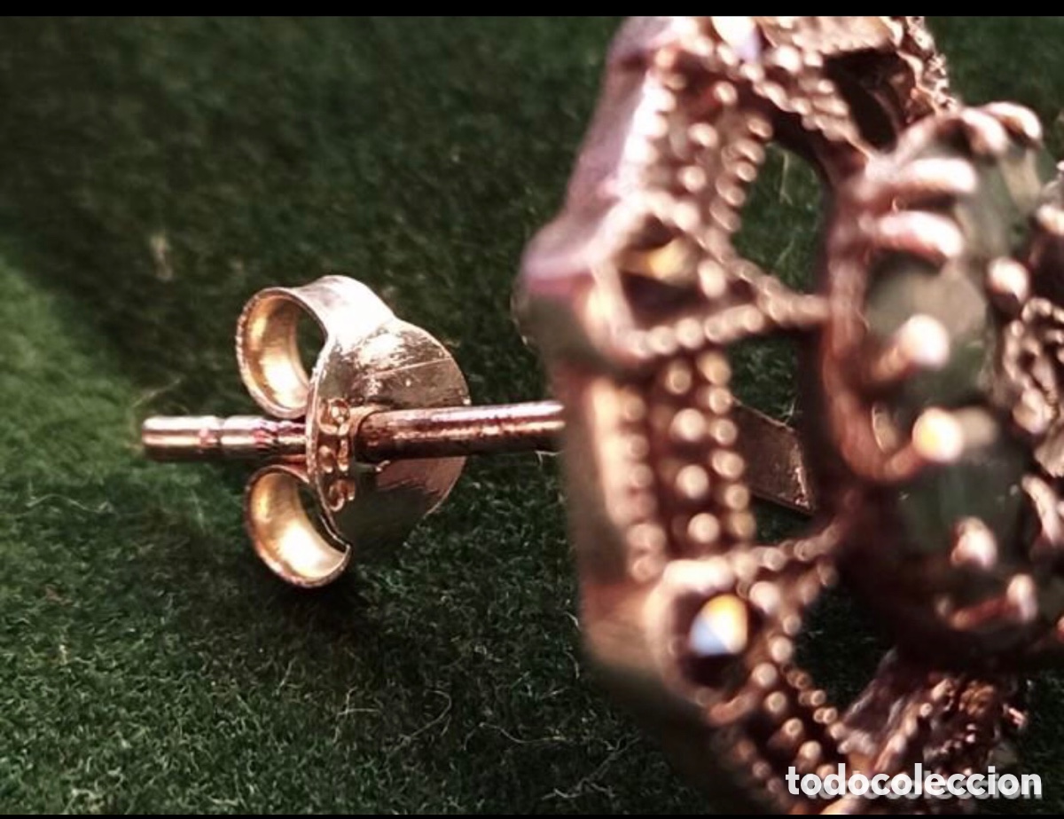 Joyeria: Pendientes victorianos plata y esmeraldas - Foto 7