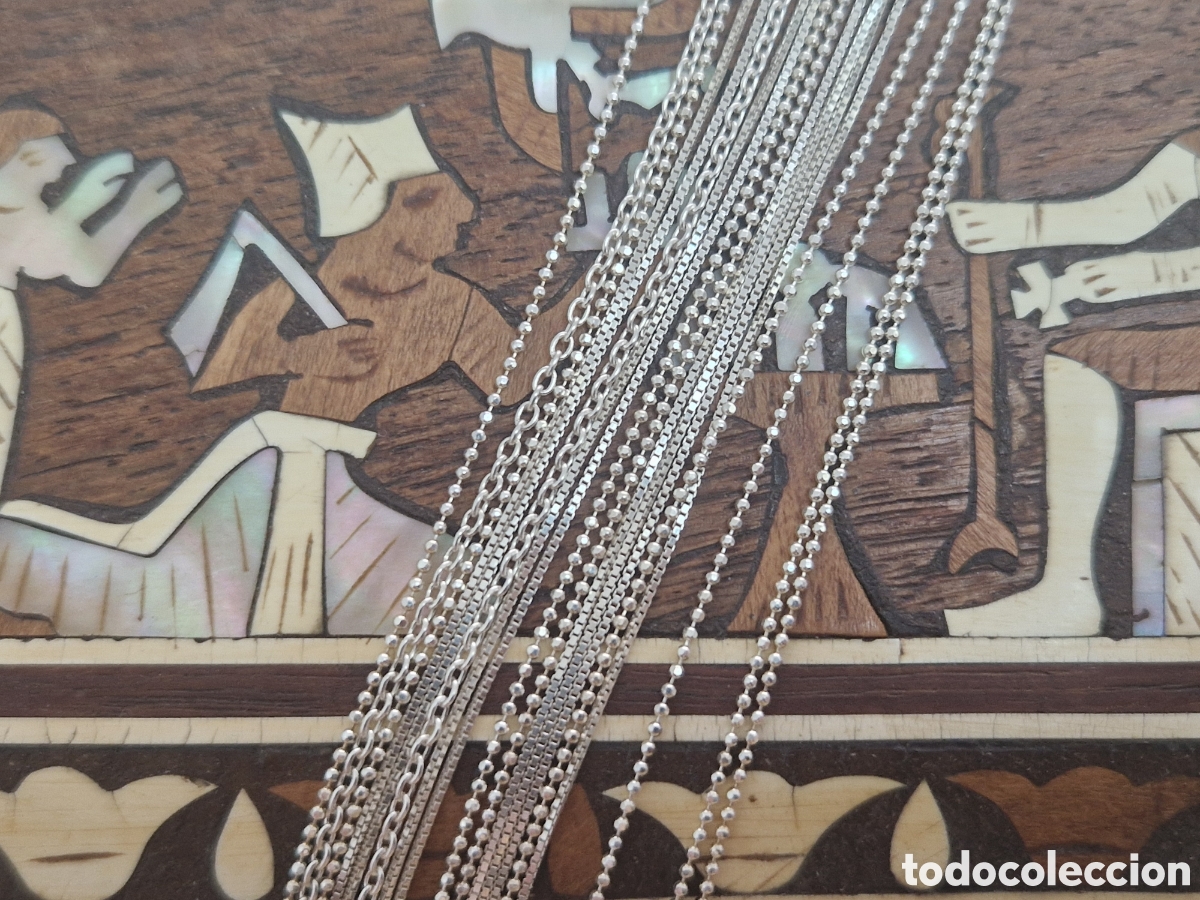 Joyeria: PRECIOSAS CADENAS DE PLATA RODIADA 45 CM - Foto 4