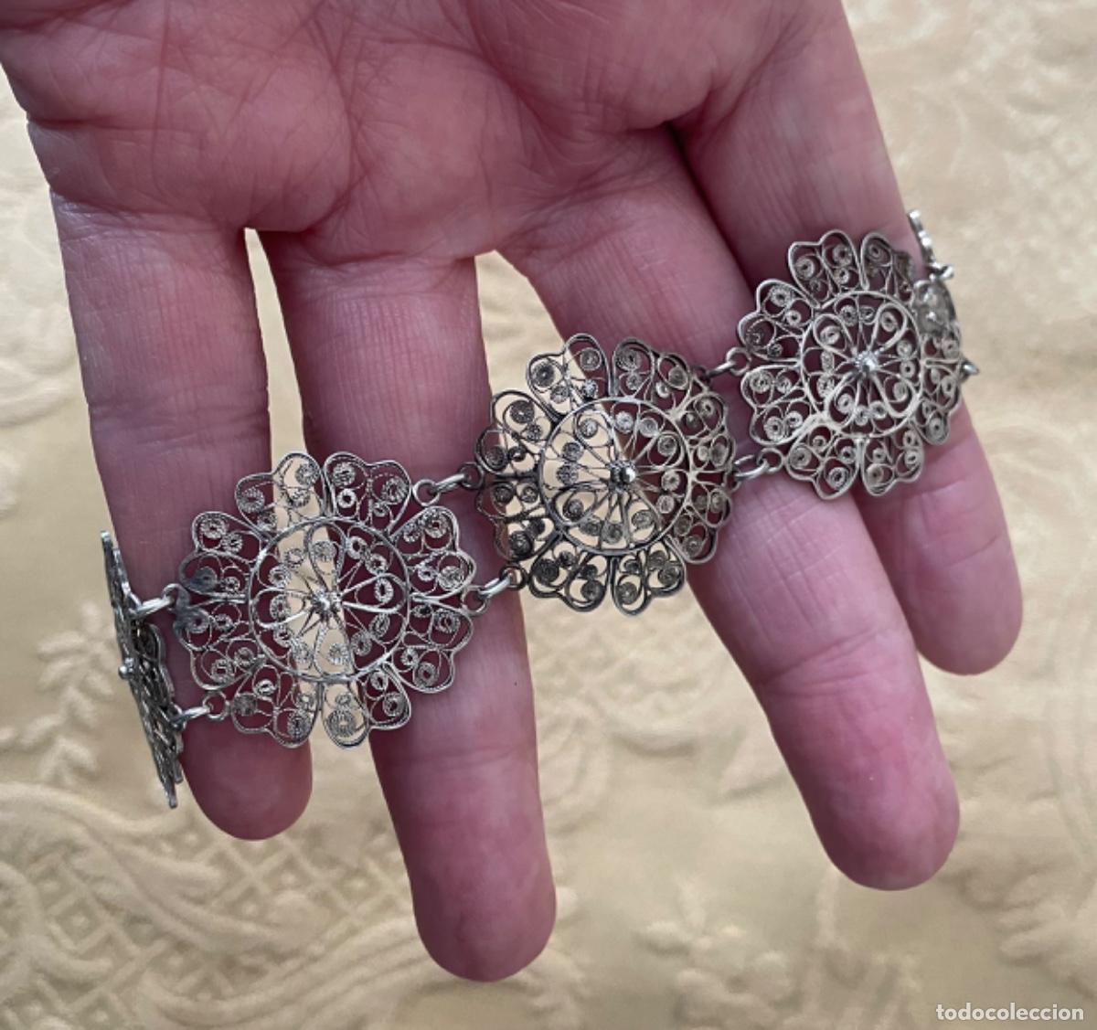 Joyeria: ANTIGUA PULSERA FILIGRANA DE PLATA - Foto 8