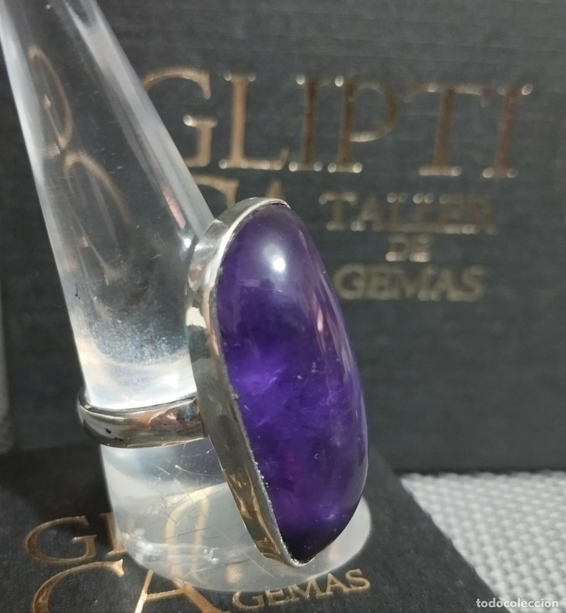 Joyeria: Anillo Amatista Uruguay y plata de ley - Foto 2