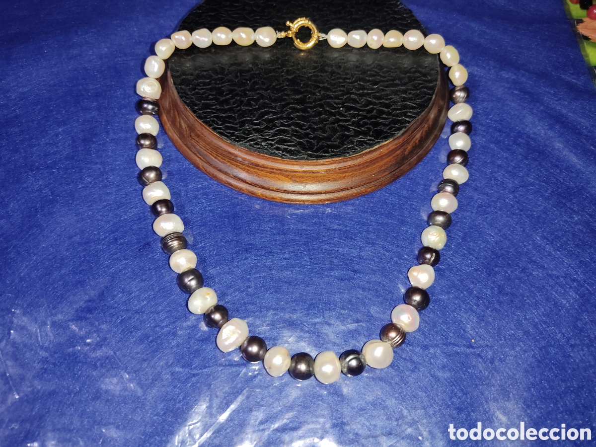 Joyeria: Collar de hermosas perlas y perlas grises - Foto 2