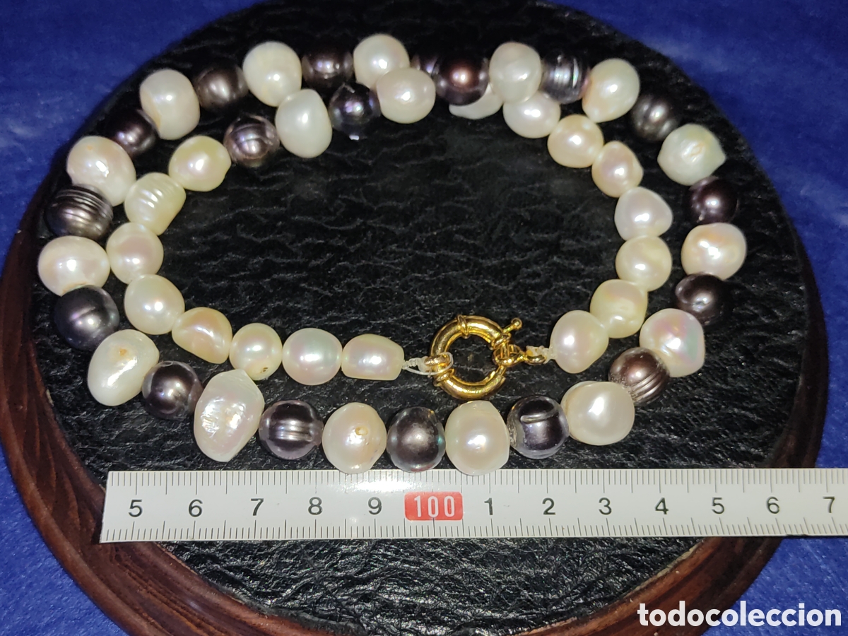 Joyeria: Collar de hermosas perlas y perlas grises - Foto 4