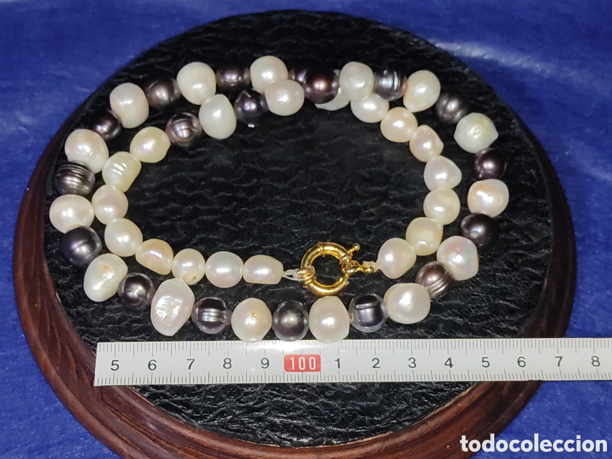 Joyeria: Collar de hermosas perlas y perlas grises - Foto 5