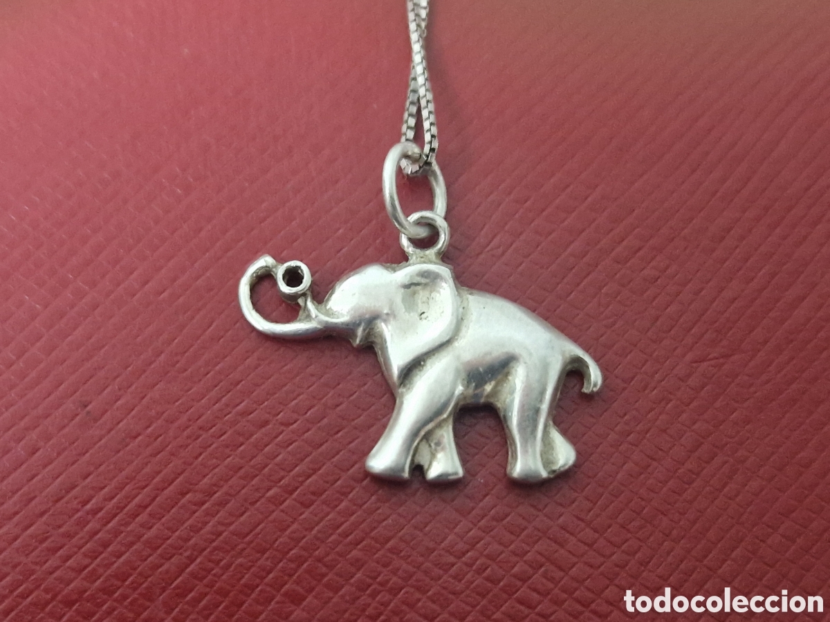 Joyeria: CADENA Y COLGANTE EN PLATA DE LEY ELEFANTE - Foto 1