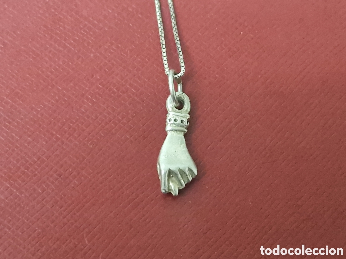 Joyeria: COLGANTE DE MANO Y CADENA EN PLATA DE LEY - Foto 2