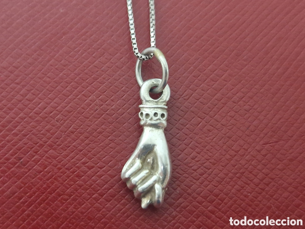 Joyeria: COLGANTE DE MANO Y CADENA EN PLATA DE LEY - Foto 6