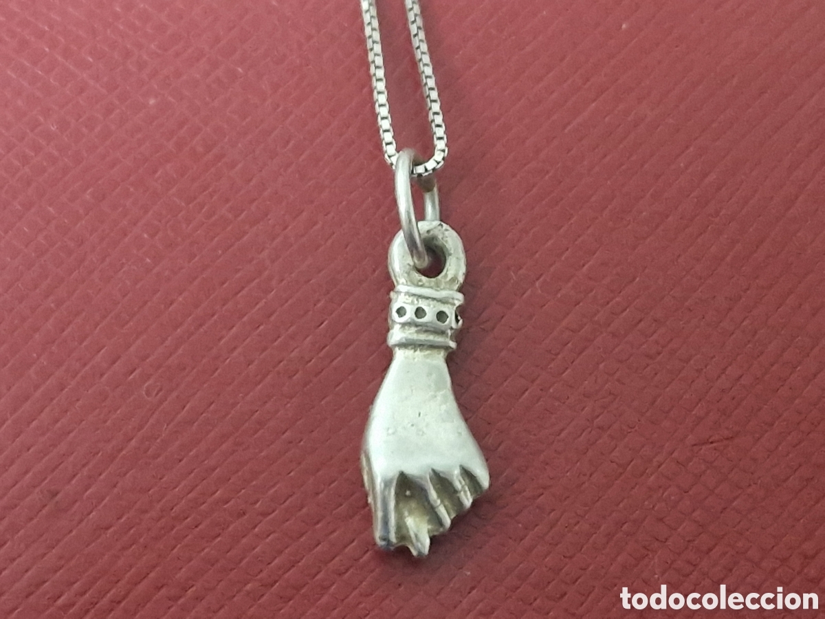 Joyeria: COLGANTE DE MANO Y CADENA EN PLATA DE LEY - Foto 1