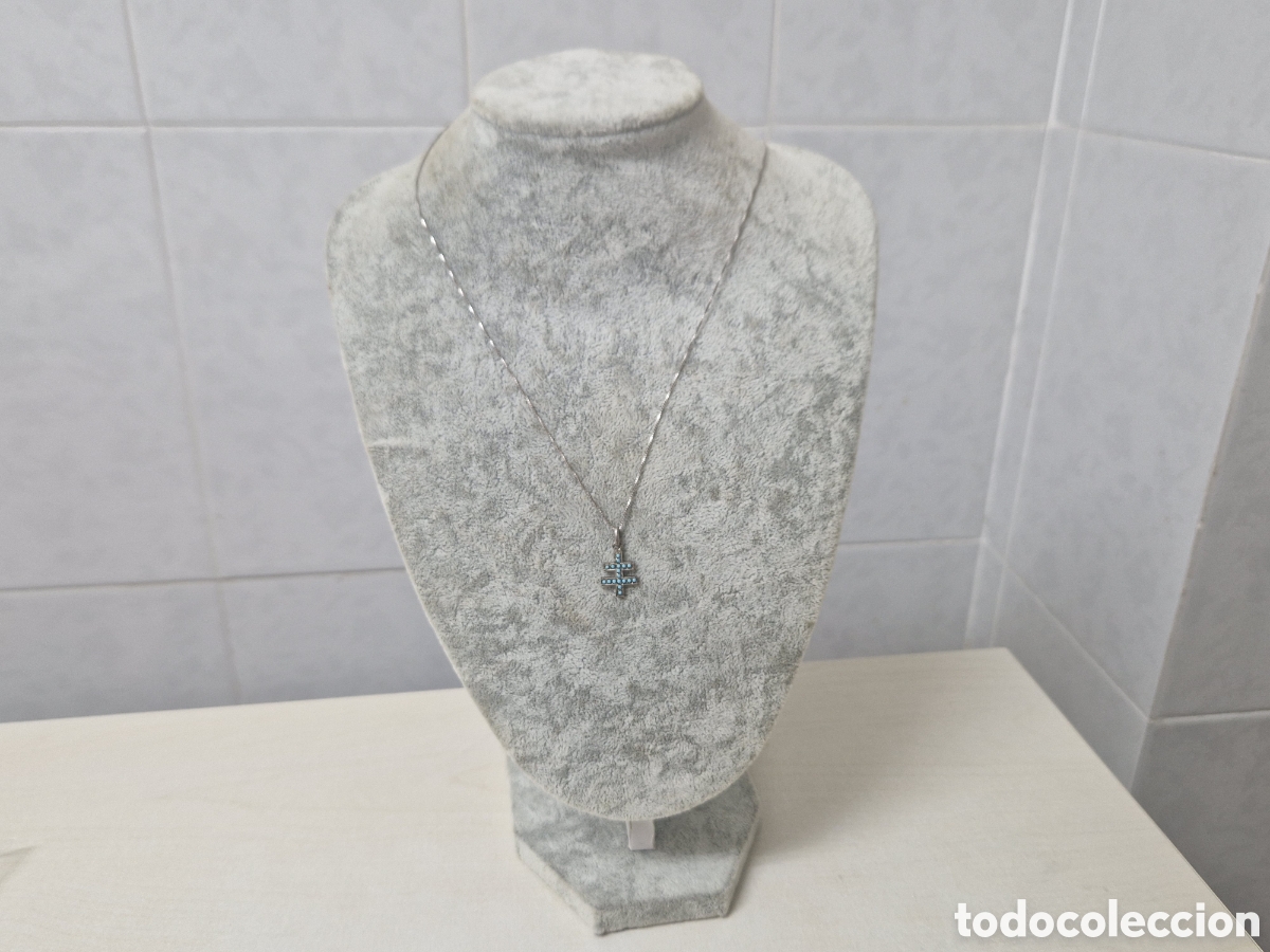 Joyeria: CRUZ EN PLATA Y TURQUESAS CON CADENA DE PLATA - Foto 3