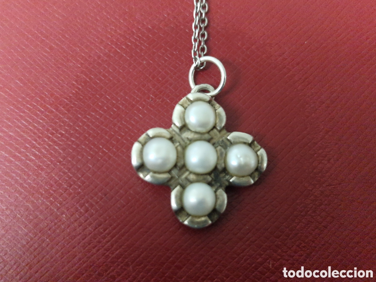 Joyeria: CRUZ EN PLAT Y PERLITAS CON CADENA - Foto 2