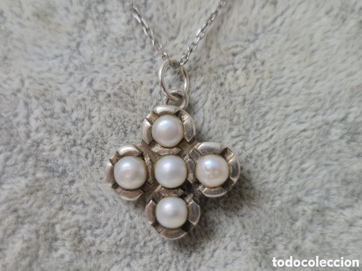 Joyeria: CRUZ EN PLAT Y PERLITAS CON CADENA - Foto 3