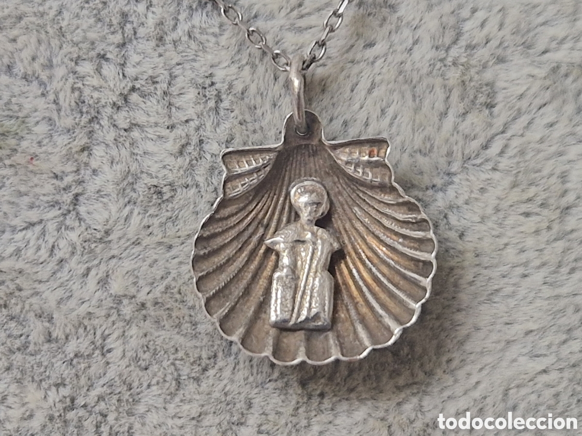Joyeria: CONCHA DE PLATA CON SANTO Y CADENA - Foto 2