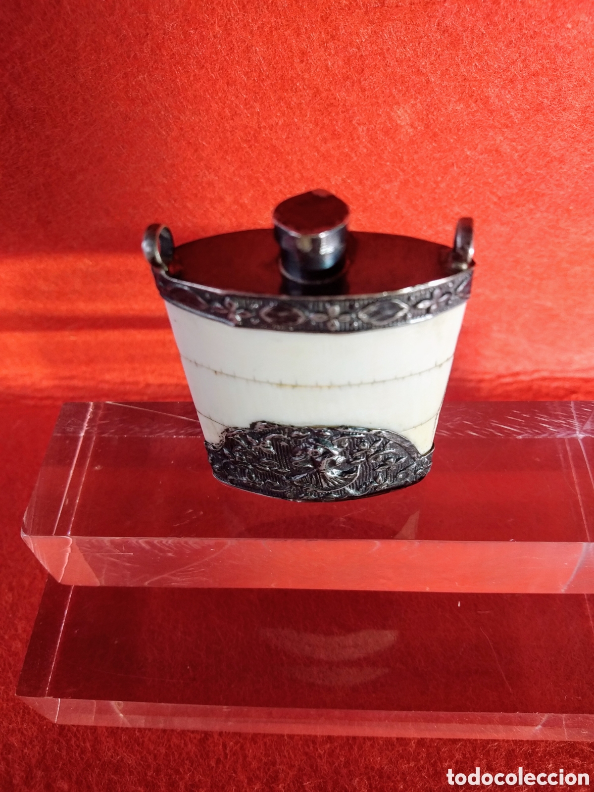 Joyeria: ANTIGUO PERFUMERO DE PLATA Y MARFIL - Foto 2