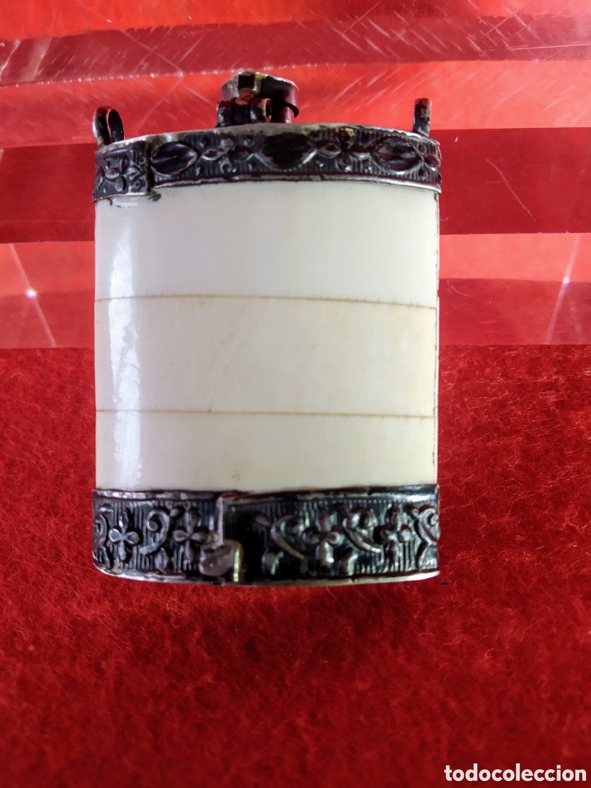 Joyeria: ANTIGUO PERFUMERO DE PLATA Y MARFIL - Foto 7