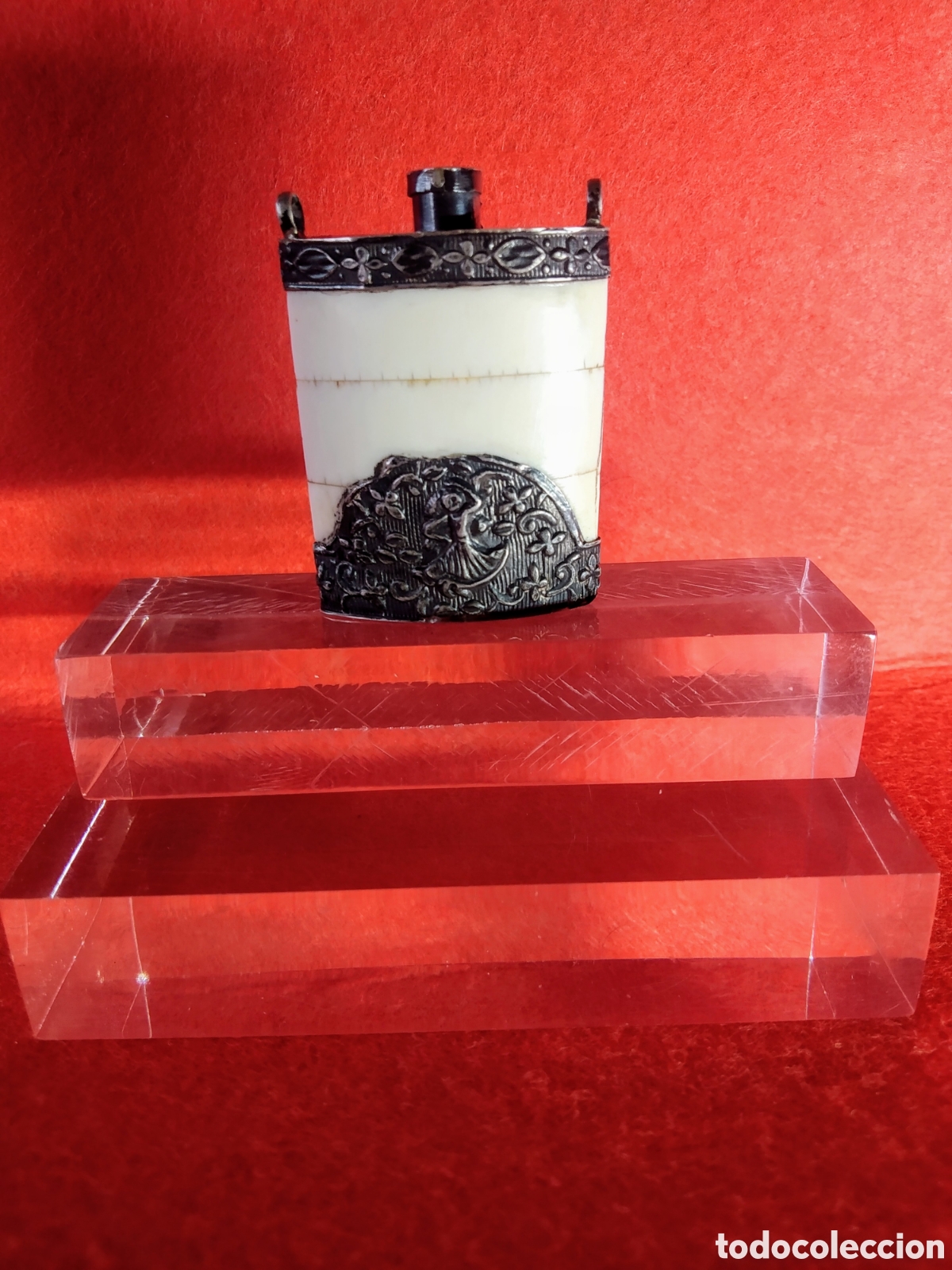 Joyeria: ANTIGUO PERFUMERO DE PLATA Y MARFIL - Foto 8